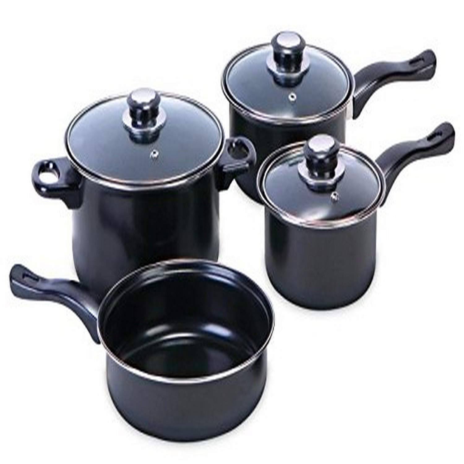 Euro Ware 7 Piece Non Stick Cookware Set Black Hj 2 S 9144