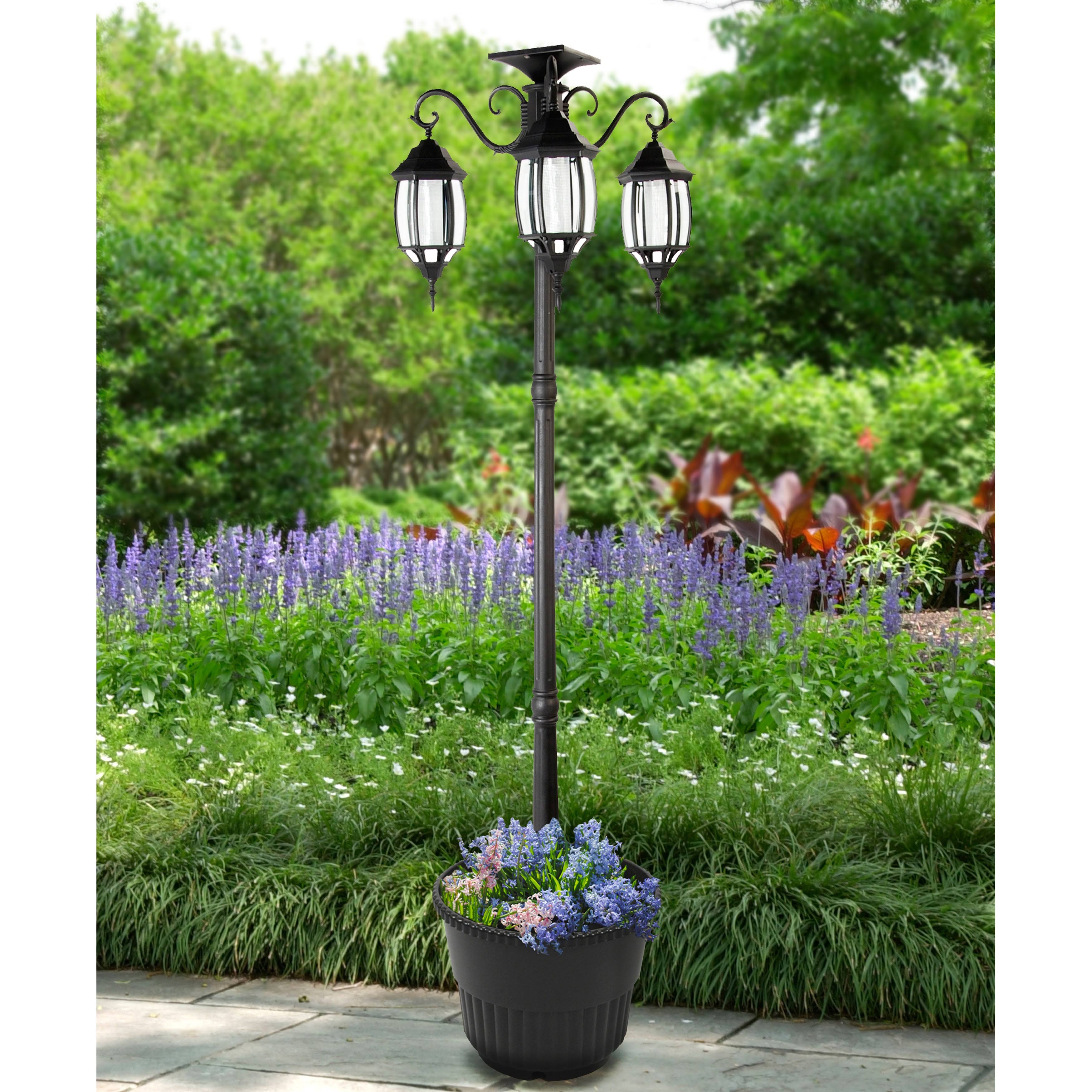 Lamp post solar planter baytown