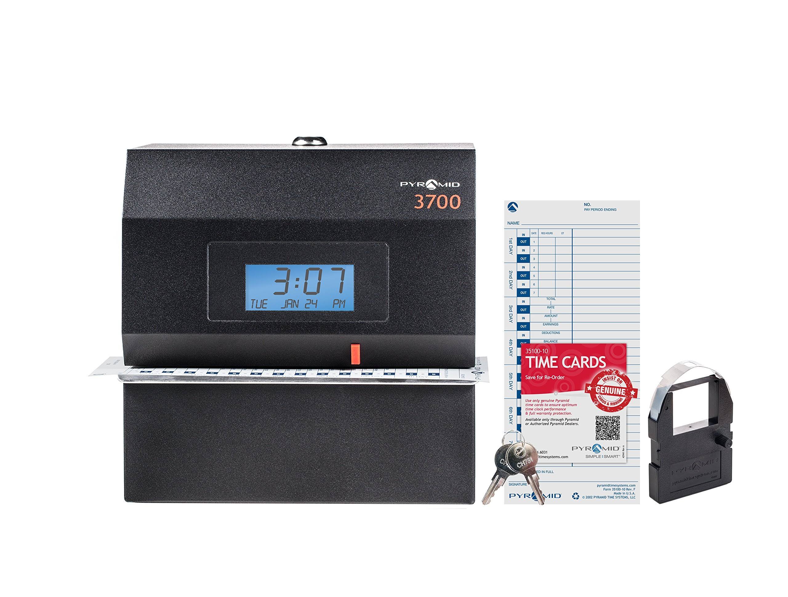 Pyramid 3700 Heavy Duty Steel Time Clock and Document Stamp Made in