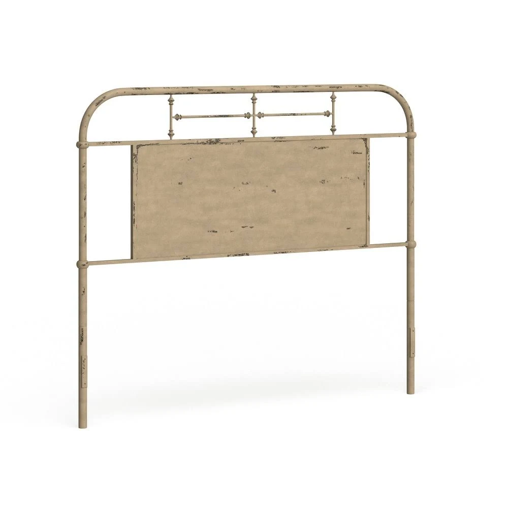 Carbon Loft Cauthen Vintage Distressed Queen Metal Headboard (Black