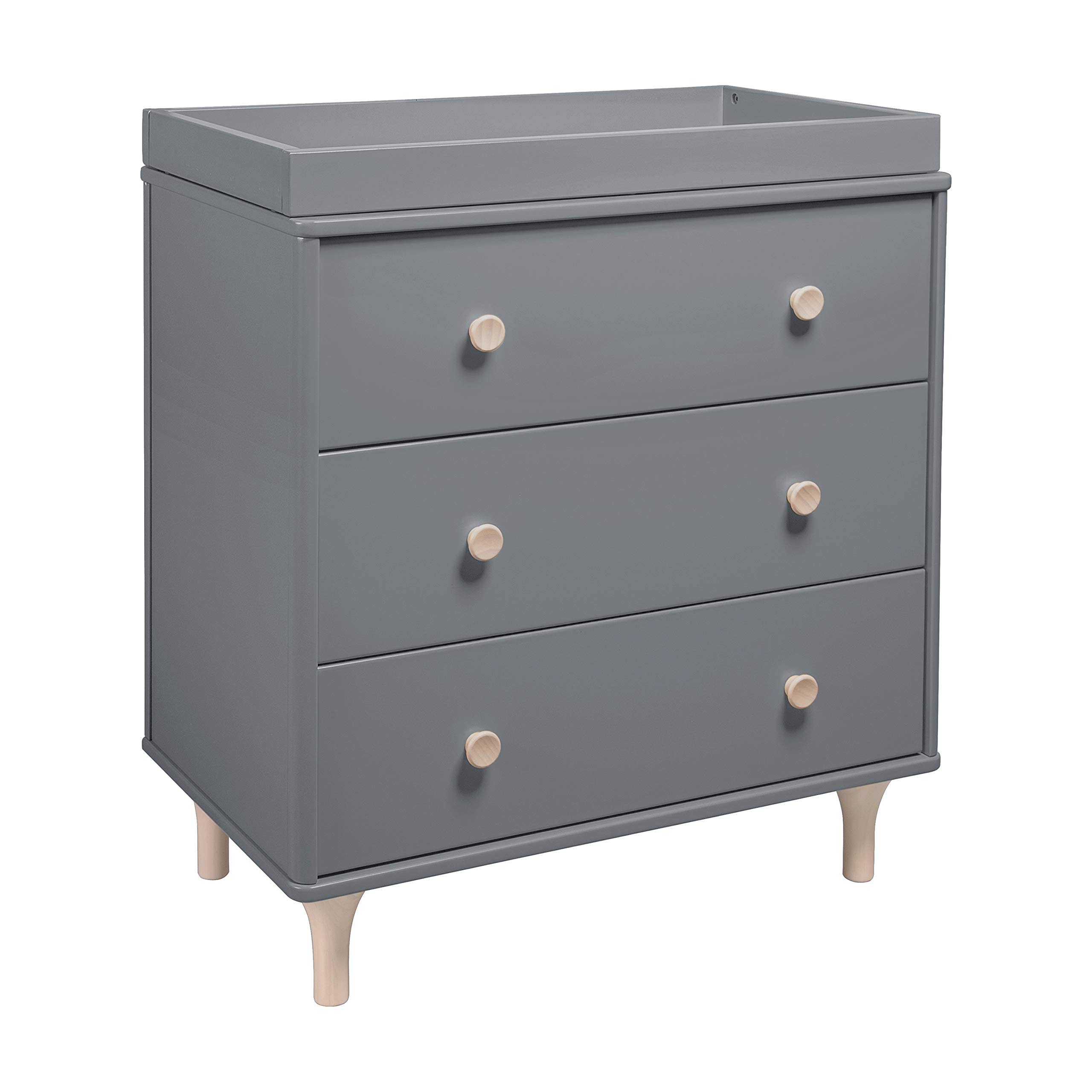 Babyletto Lolly 3 Drawer Changer Dresser Grey Washed Natural WXF02