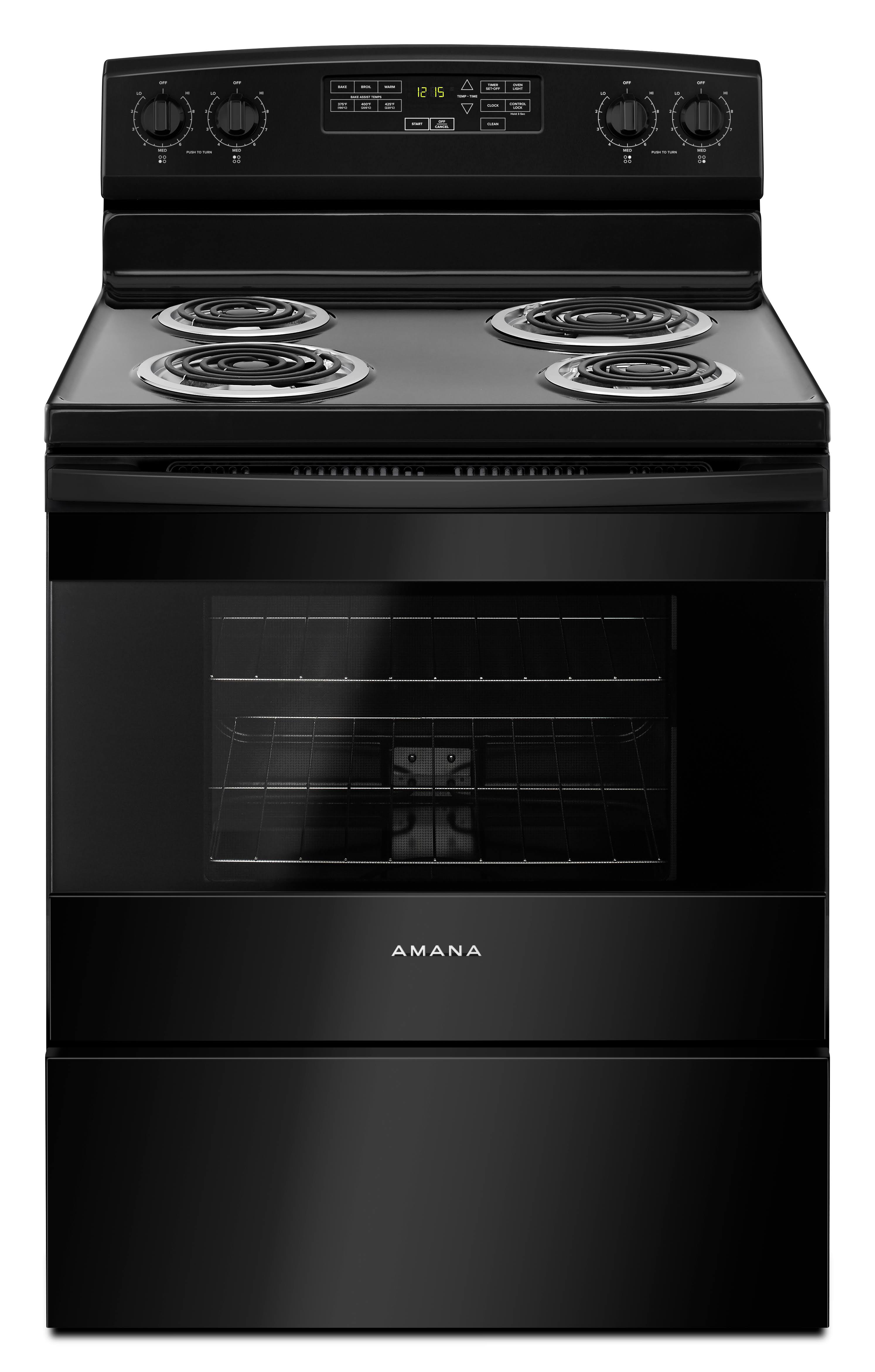 ACR4503SFB Amana 30Inch Electric Range with Selfclean Option Black