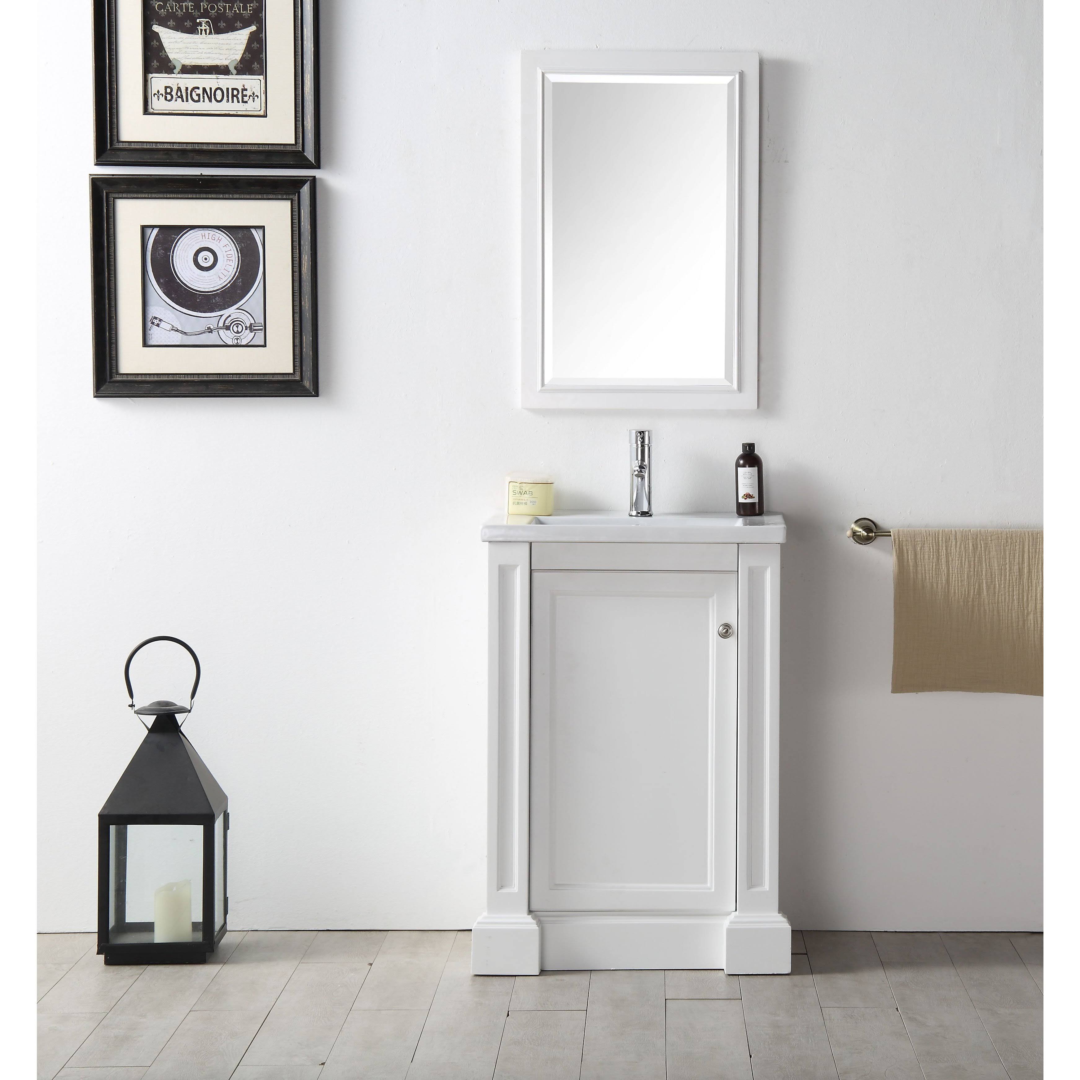 Legion Furniture 24x22 Sink Vanity with Ceramic Top WH7124W WXF02