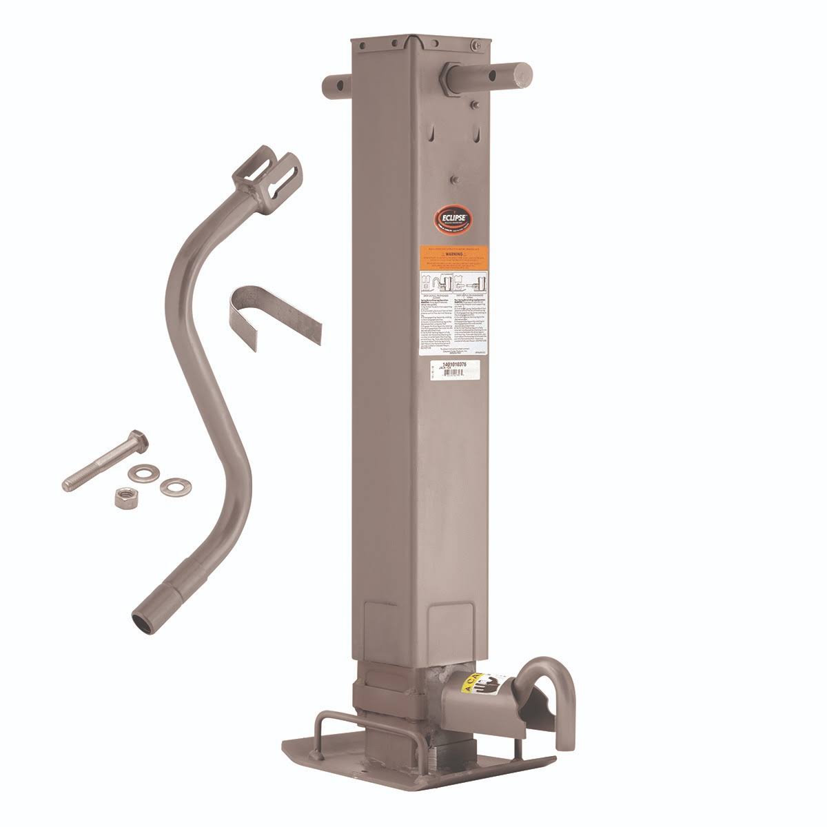 Fulton HD Drop Leg Trailer Jack 2500 Lb Capacity - Square Tube, Fixed Mount, Heavy Duty For Trailers & RVs