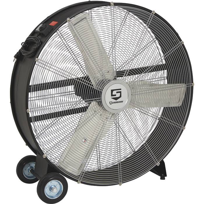 Strongway Open Motor DirectDrive Drum Fan 36in. 1/3 HP, 12,000 CFM