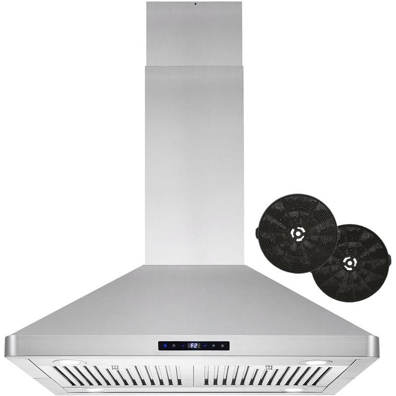 Cosmo 30x22 380 CFM Ductless Island Range Hood in Stainless Steel WXF02