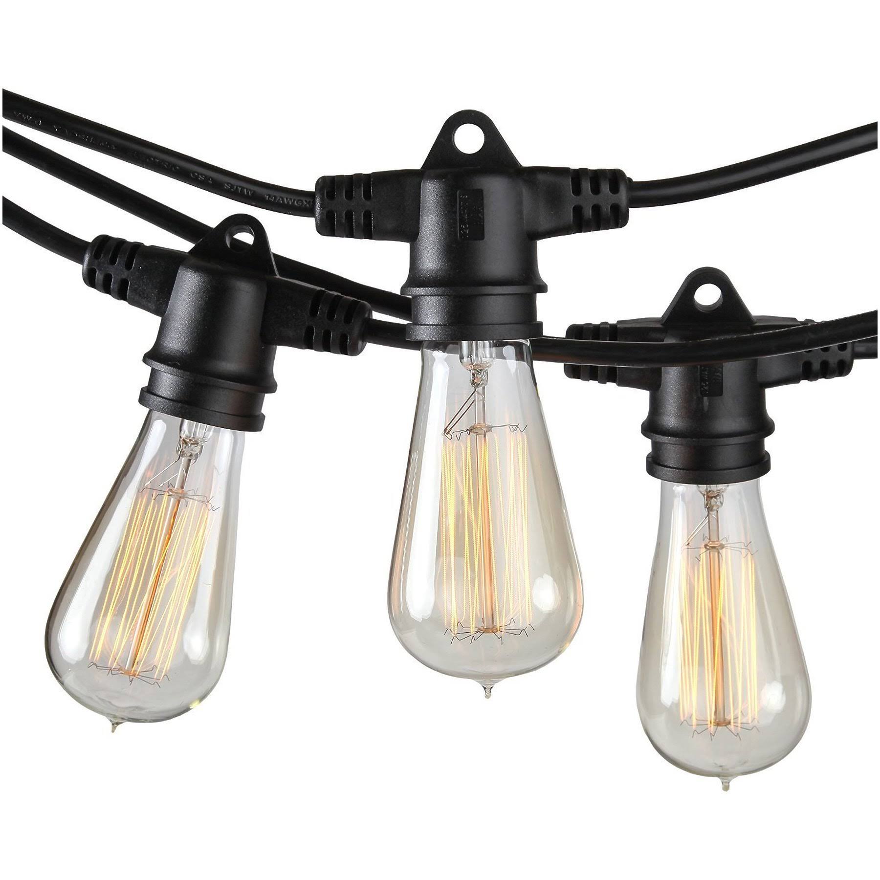 Brightech Ambience Pro Vintage Outdoor String Lights 48 ft