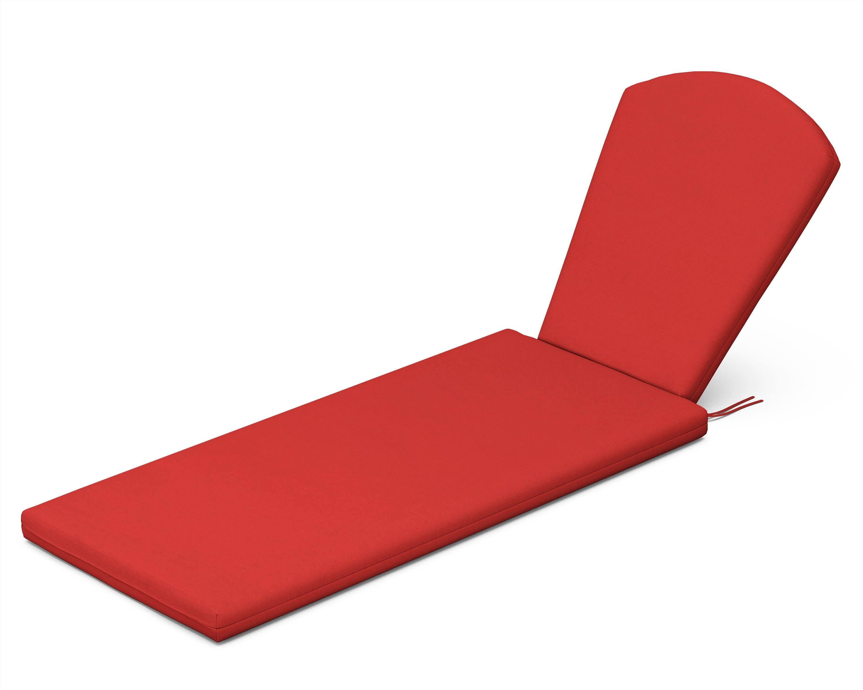 POLYWOOD Chaise Lounge Chair Cushion in Crimson Linen - WXF-02