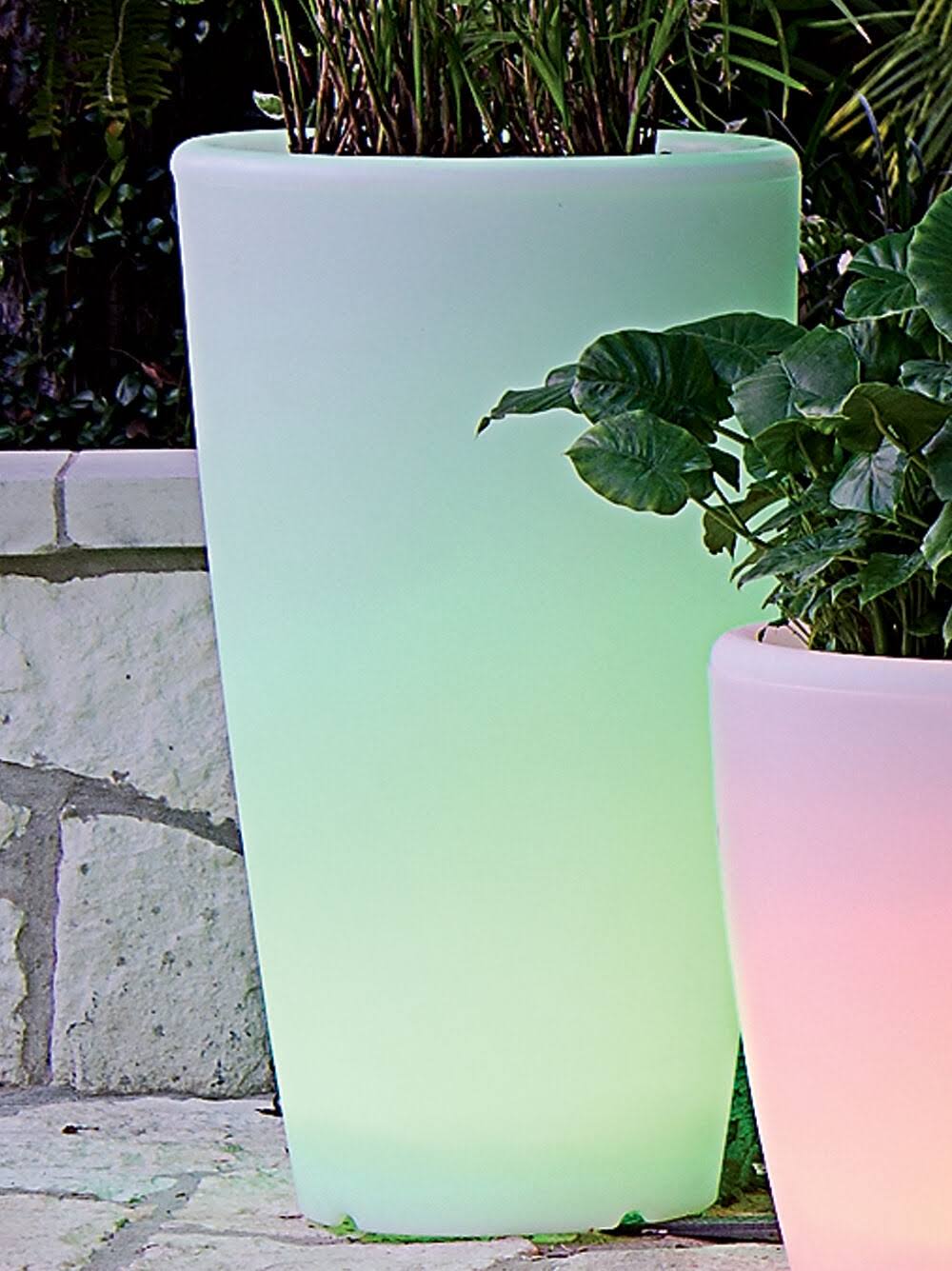 Solar Illuminated Planter, Tall Gardener&s Supply Company WXF02