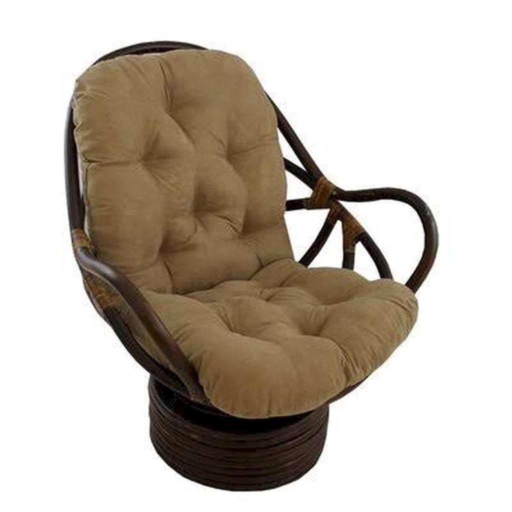 International Caravan Rattan Swivel Papasan Chair; Java WXF02