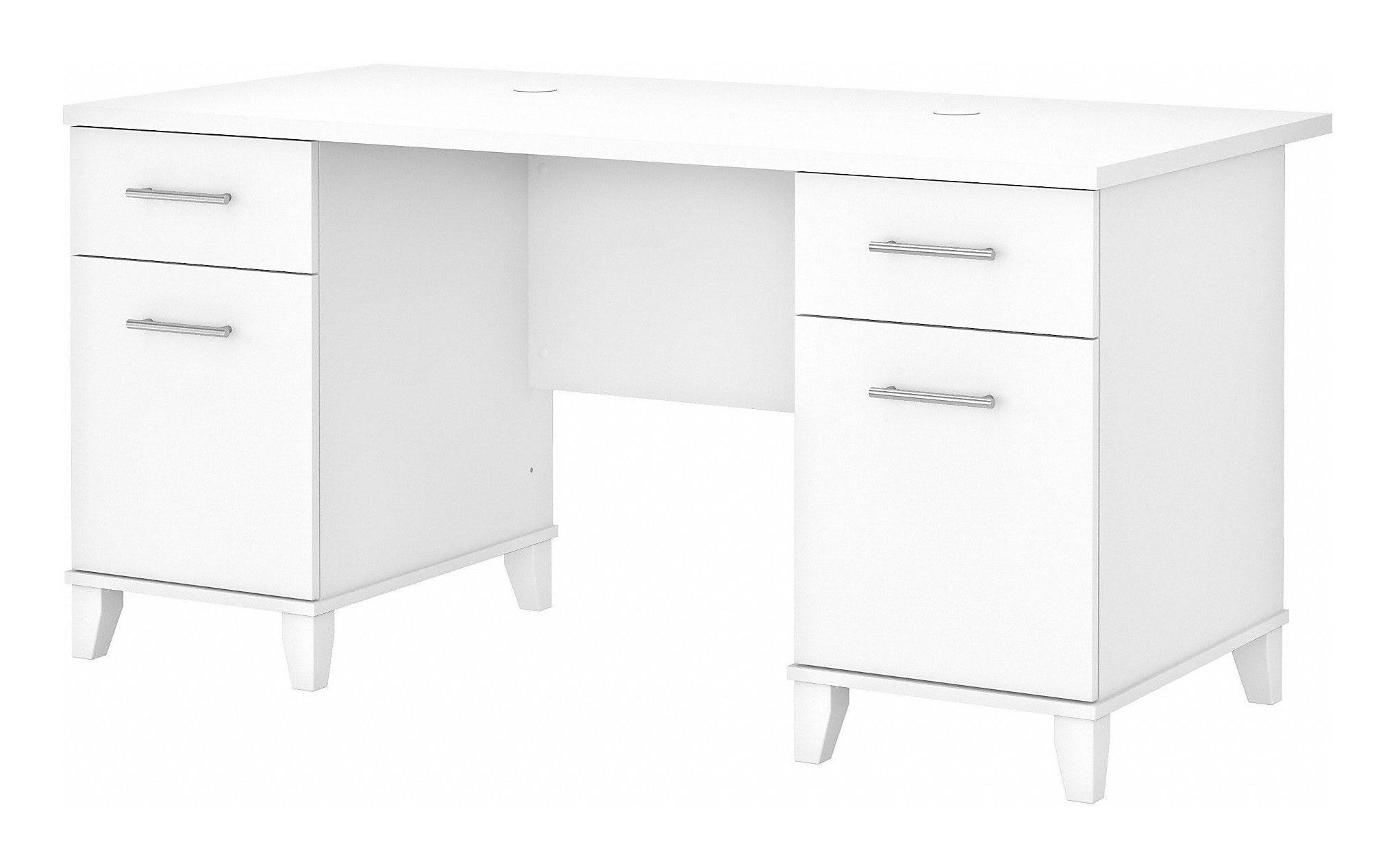 Bush Furniture Somerset Office Desk with Drawers, 60W, White WXF02