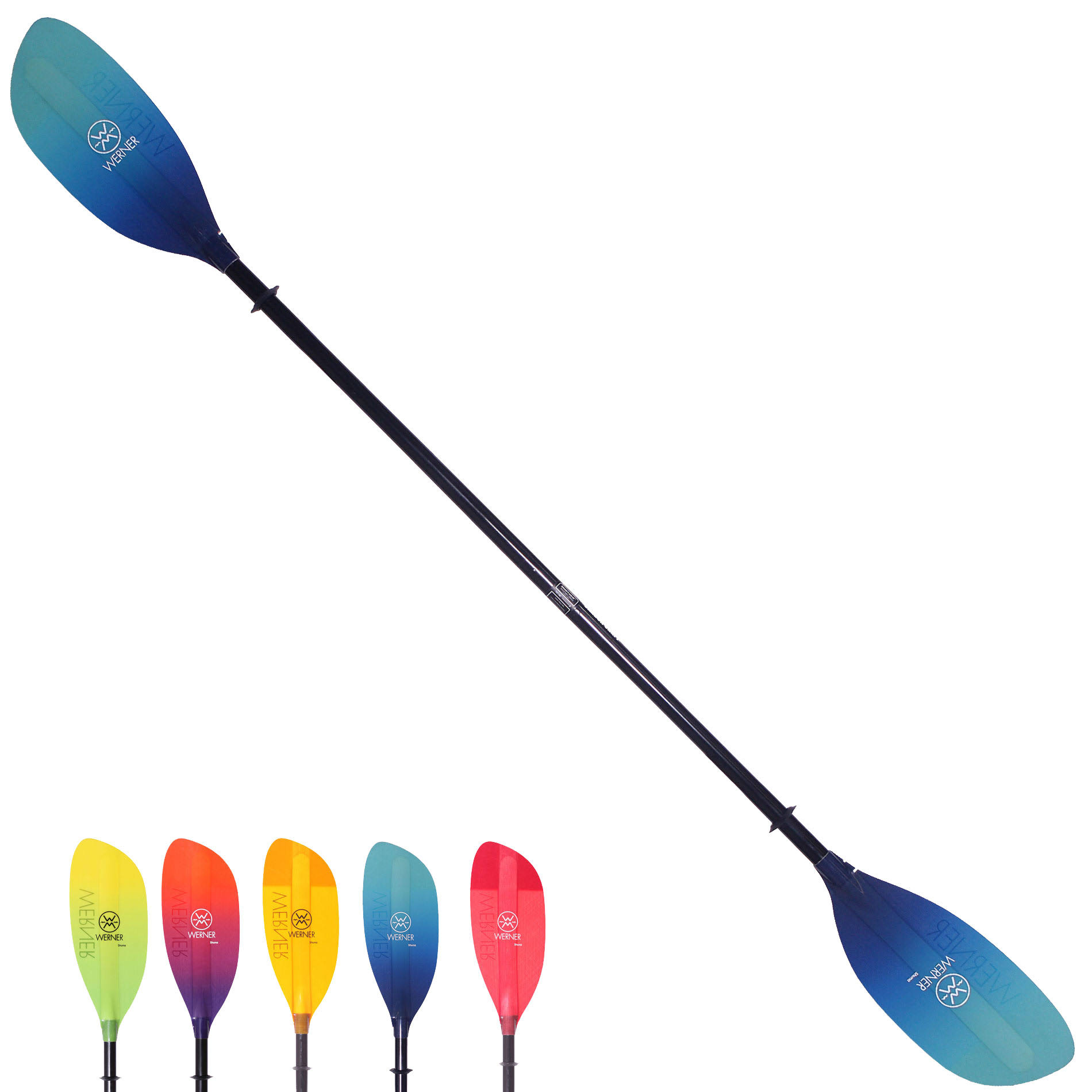 Werner Shuna Fiberglass Straight Shaft Kayak Paddle WXF02