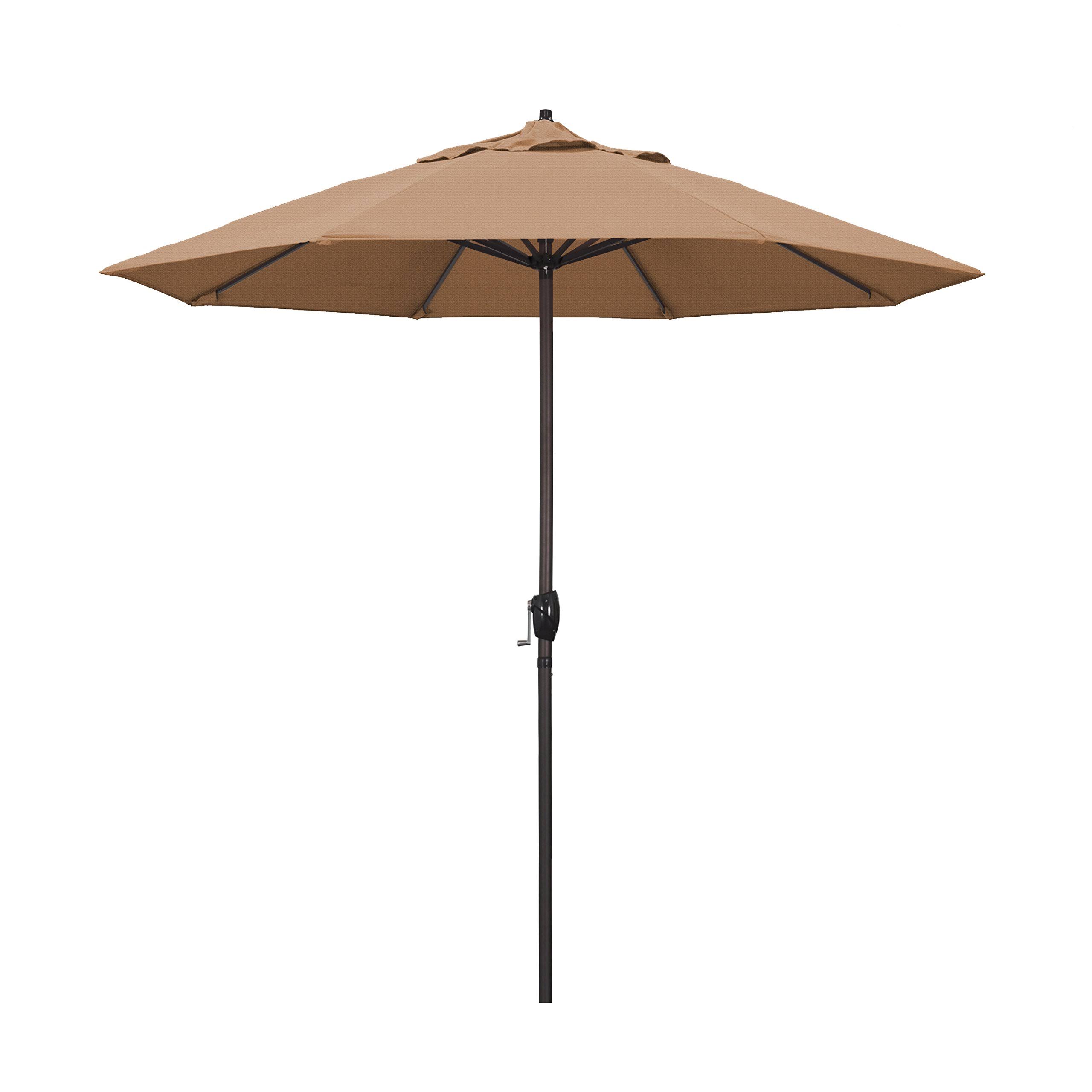 California Umbrella 9 ft. Bronze Aluminum Market Patio Umbrella Auto