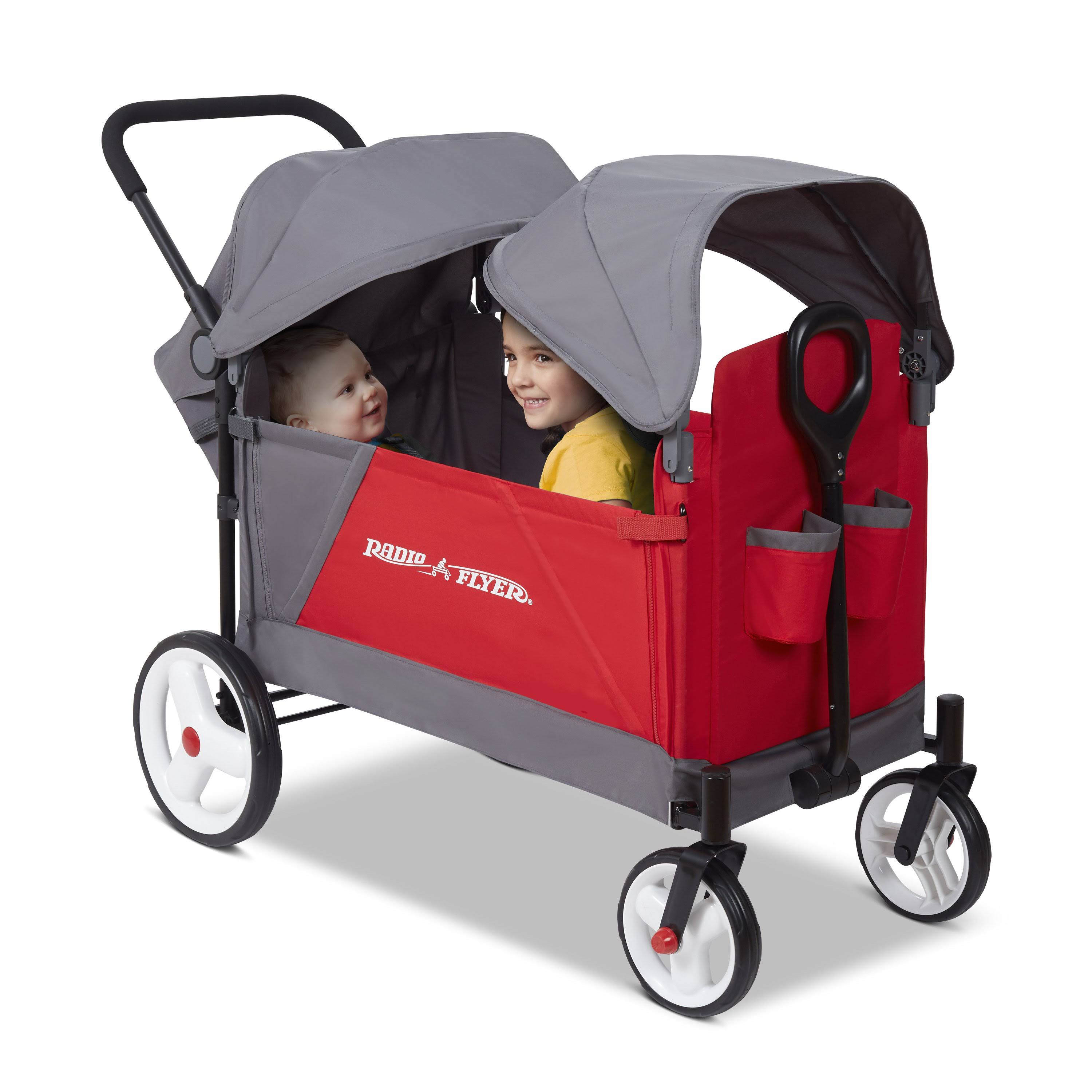Radio Flyer Deluxe Family Canopy Wagon Red WXF02