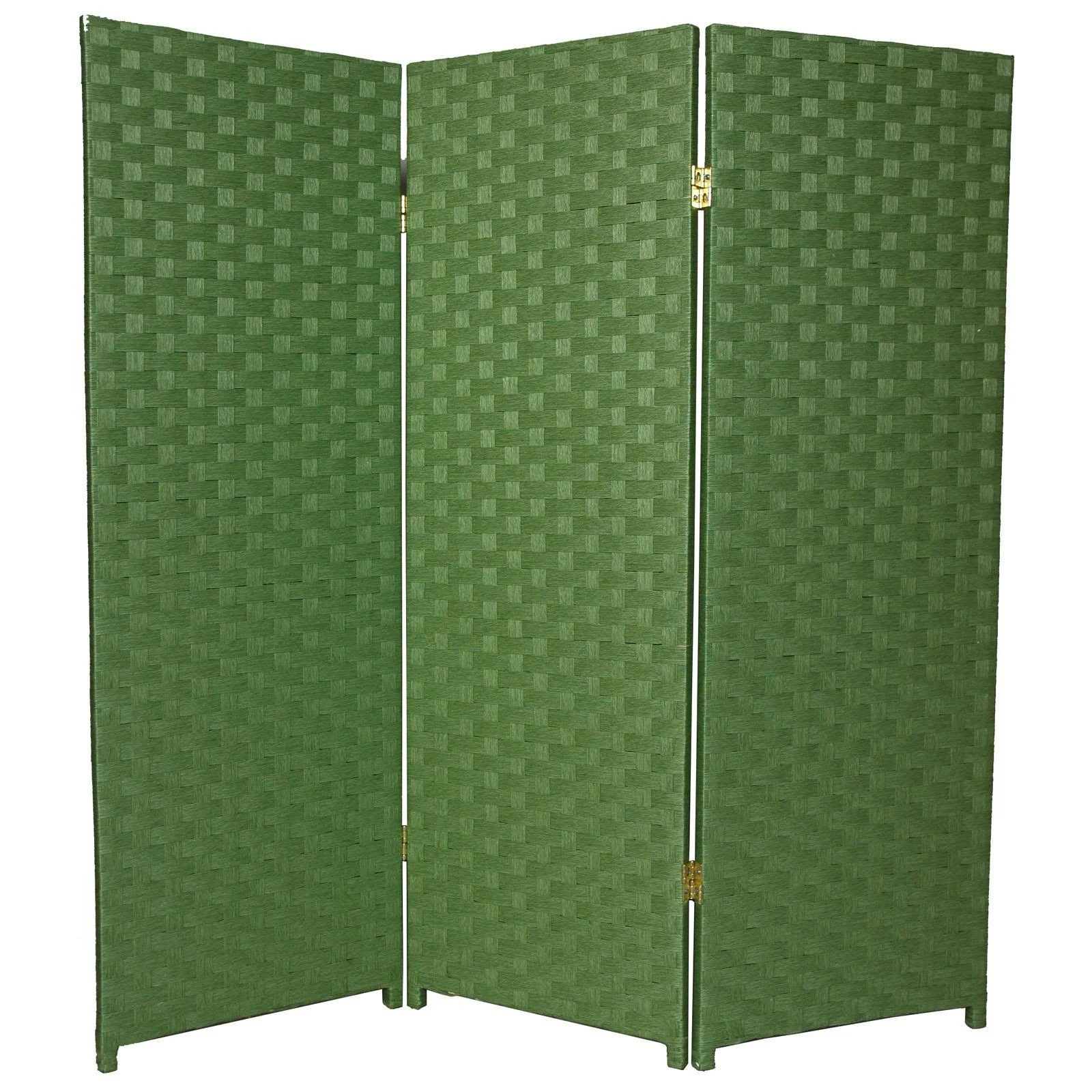 Oriental Furniture 4 ft. Tall Woven Fiber Room Divider 3 Panel