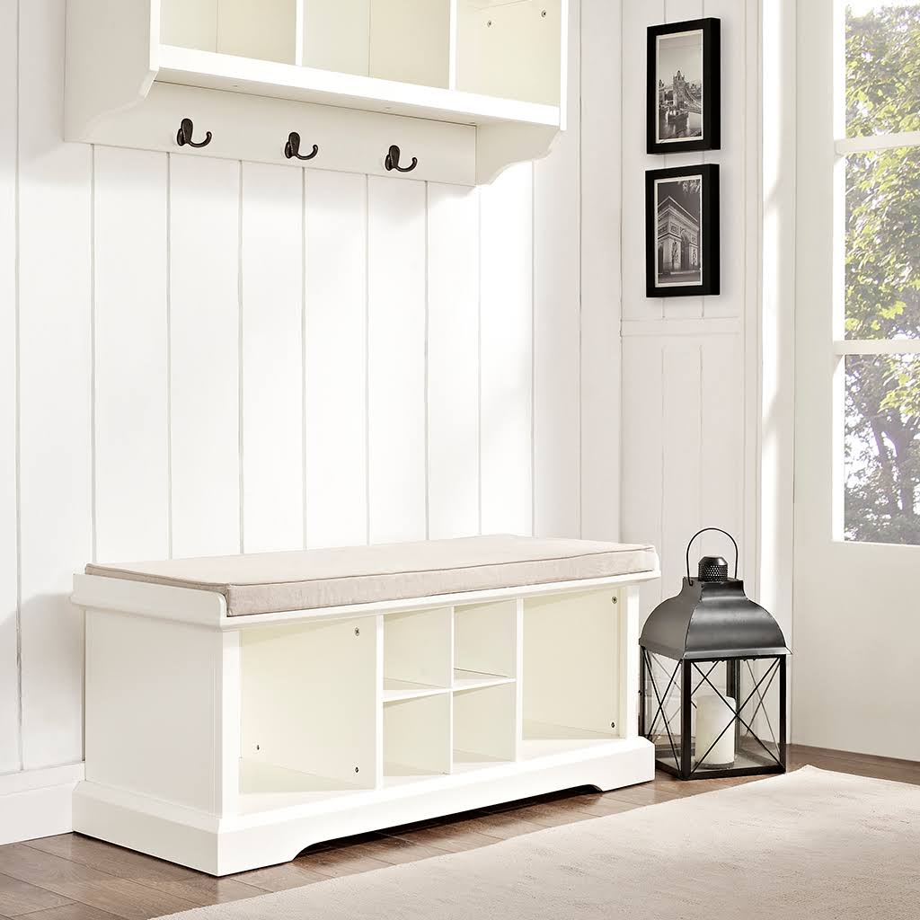 Crosley Furniture Brennan Entryway Storage Bench, White WXF02