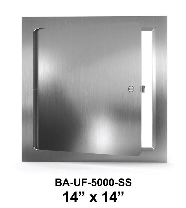 14" X 14" Universal Flush Premium Access Door With Flange - Stainless ...