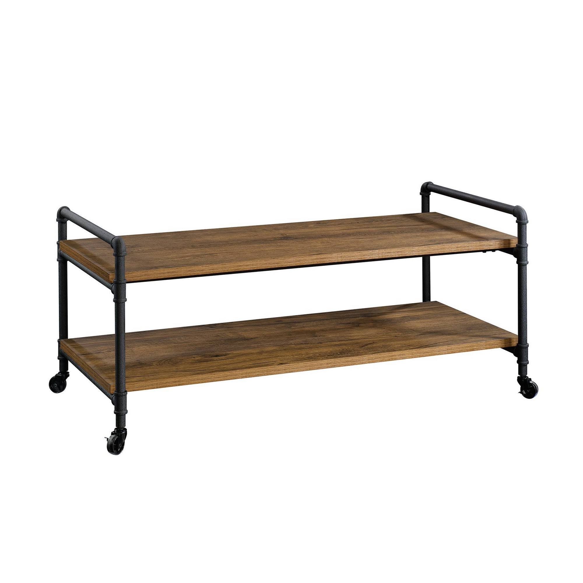 Sauder Iron City Coffee Table Checked Oak WXF02