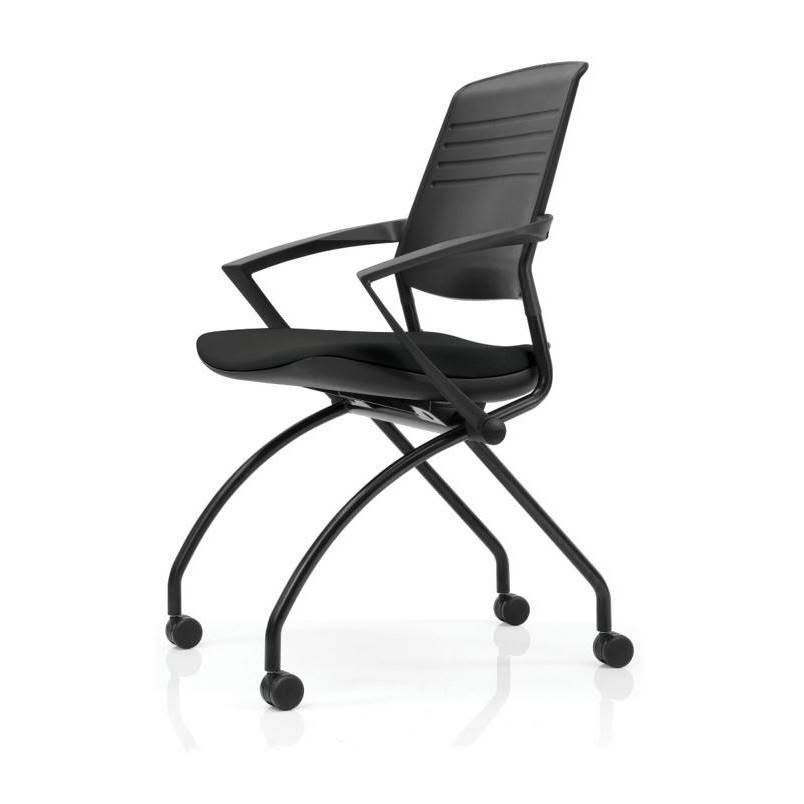 2 Nesting Chairs with Interactive Back Black Global Furniture WXF02