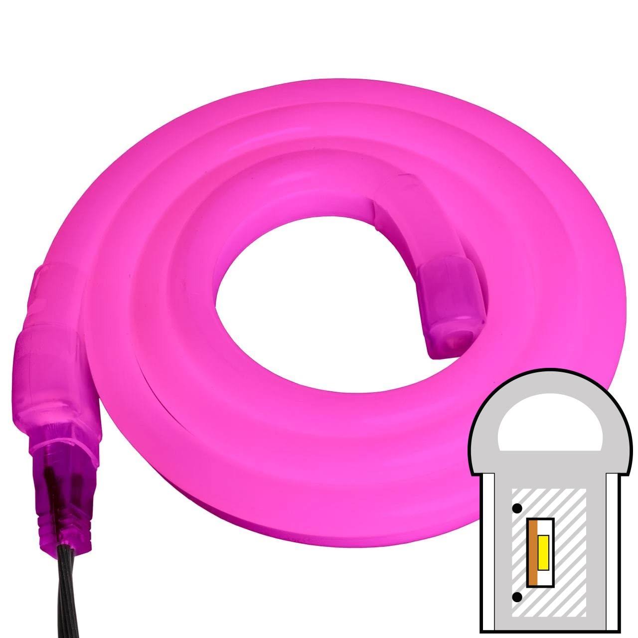 Pink SMD LED Neon Rope Light 120 Volt Custom Cut WXF02