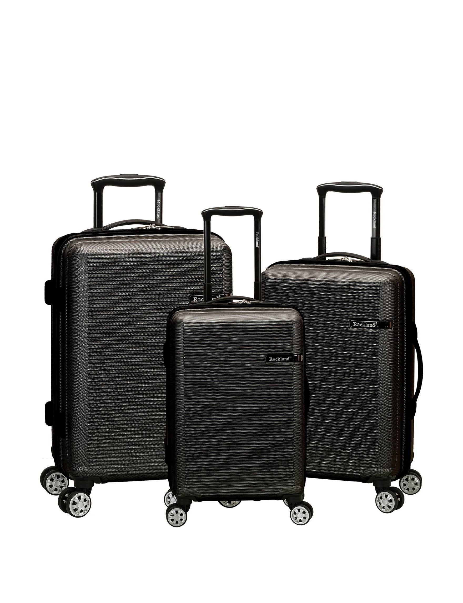 Rockland Luggage Skyline 3 Piece Hardside Luggage Set Grey WXF02