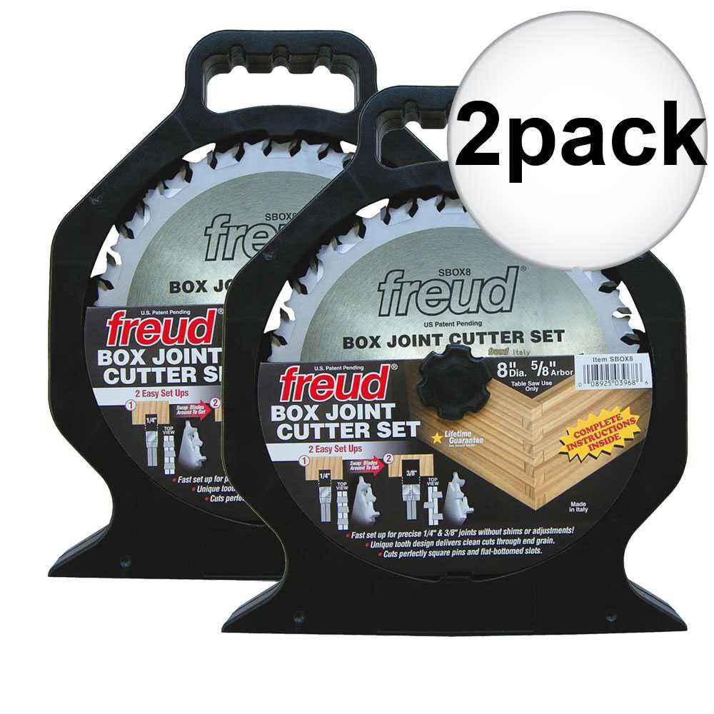 Freud SBOX8 8x22 Box Joint Cutter Set 2Pack WXF02