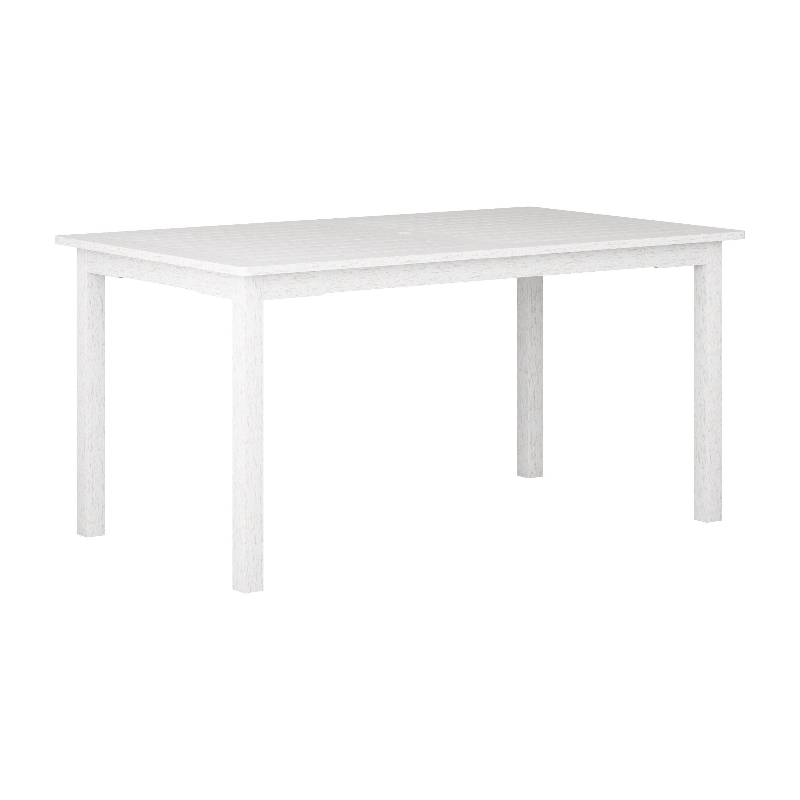 CorLiving Miramar White Wood Outdoor Dining Table WXF02