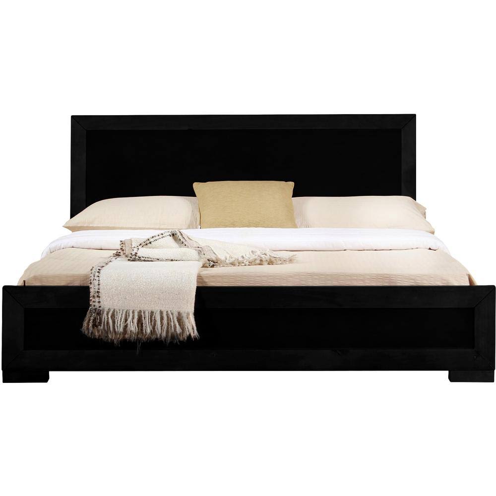 Camden Isle Trent Black Queen Wooden Platform Bed WXF02