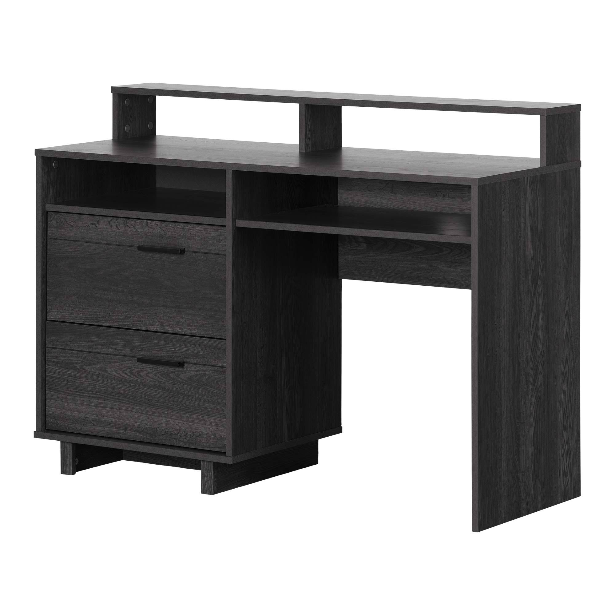 South Shore Fynn Computer Desk, Gray Oak WXF02