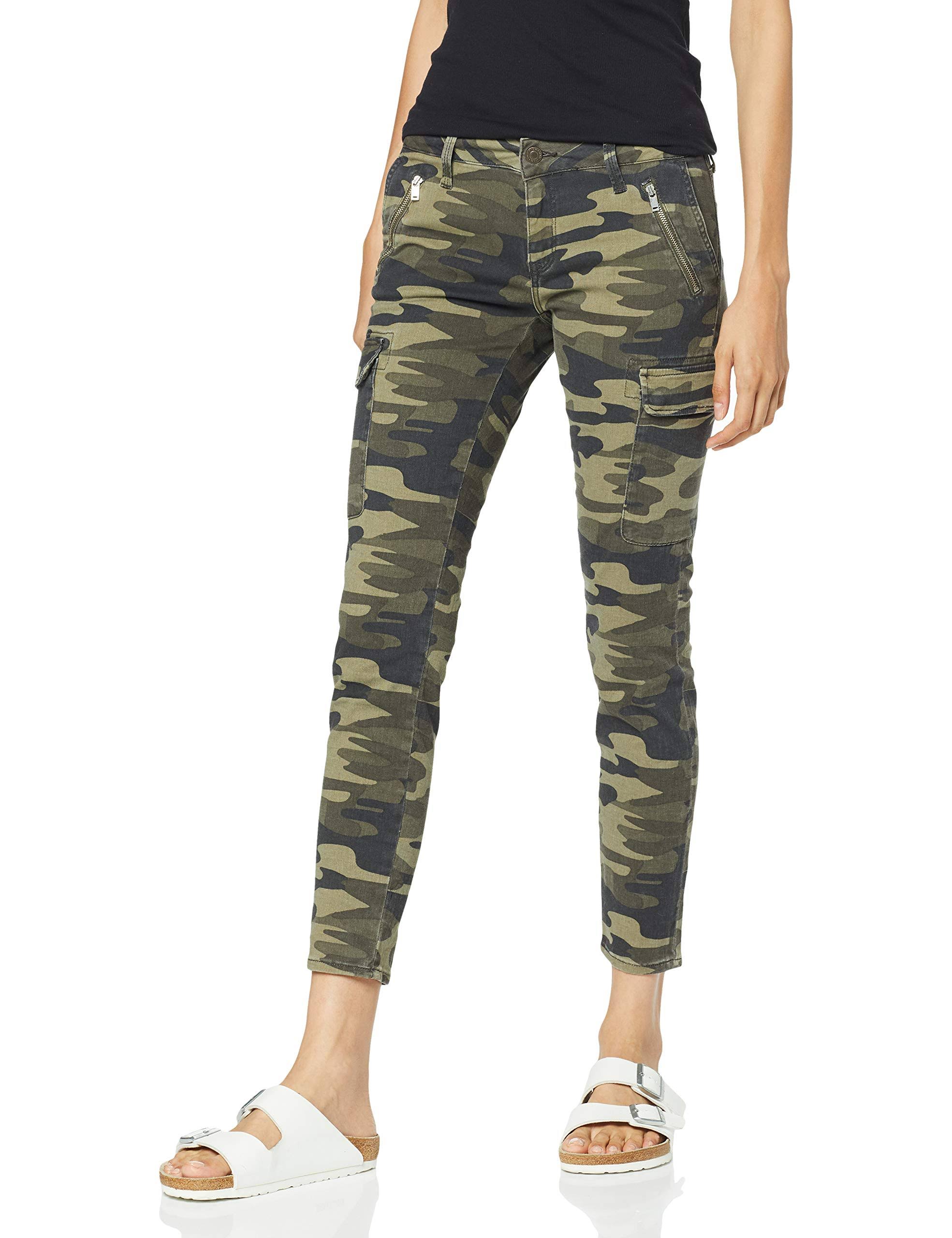 Mavi Juliette Skinny Cargo in Military Camouflage - Green - WXF-02