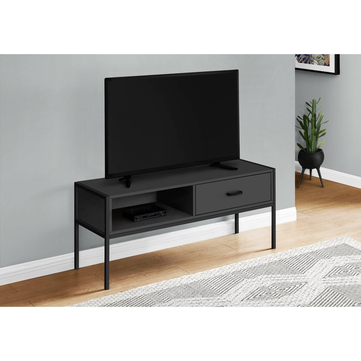 Monarch 48Inch Black Metal TV Stand WXF02