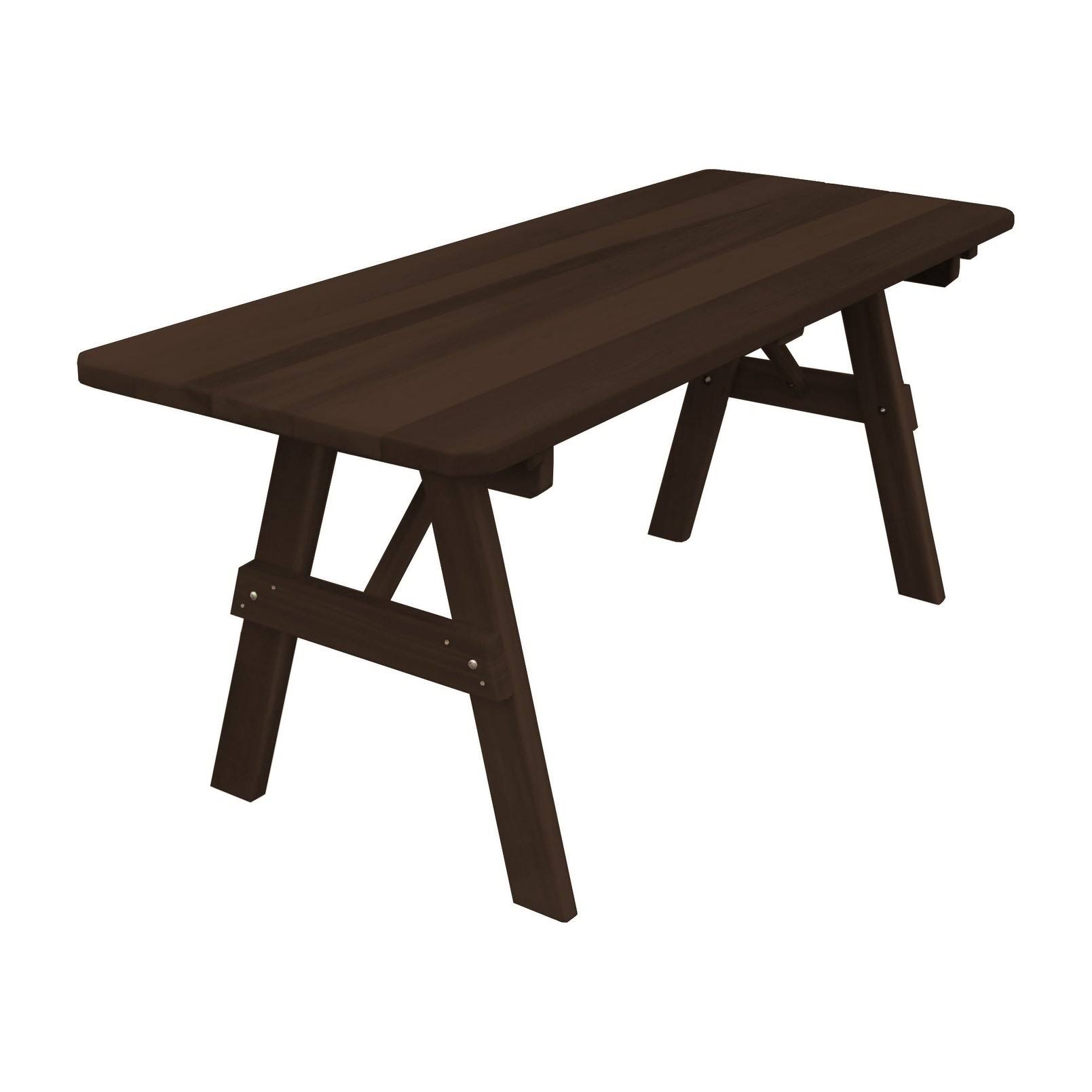 Cedar 4' Traditional Picnic Table Walnut Stain WXF02