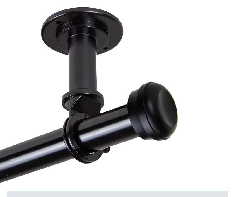 InStyleDesign Edison 1 inch Diameter Ceiling Curtain Rod/ Room Divider 66 to 120 Inches