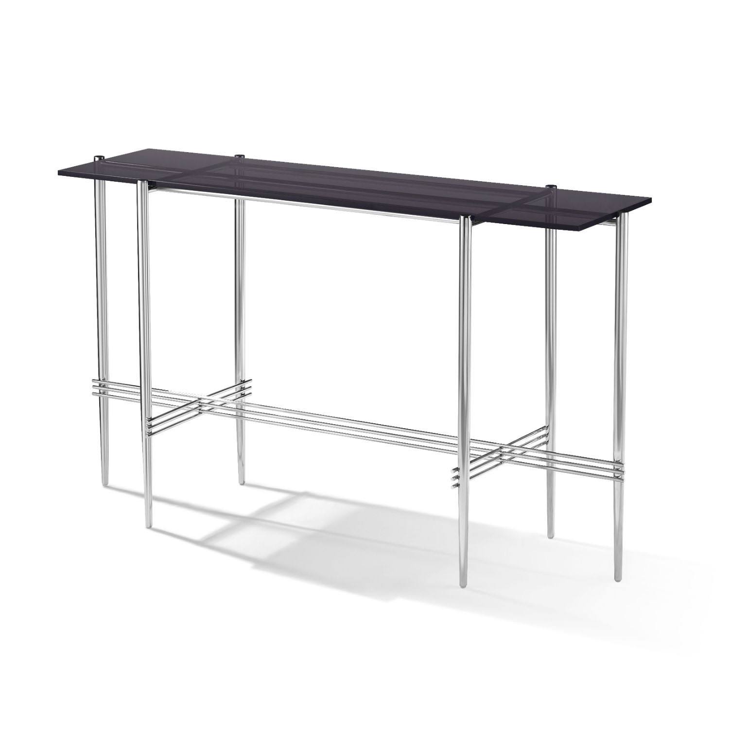 Modus Cedric Smoked Glass Console Table In Mocha Wxf 02 7936