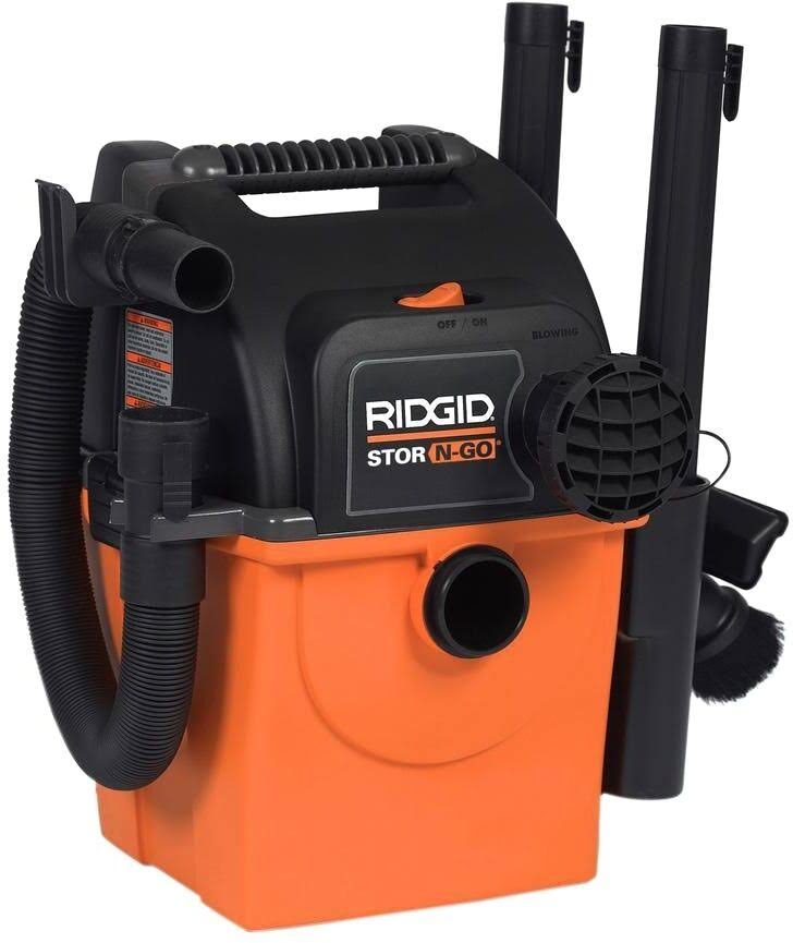 Ridgid StorNGo WD5500 Wet/Dry Handheld Vacuum Orange WXF02