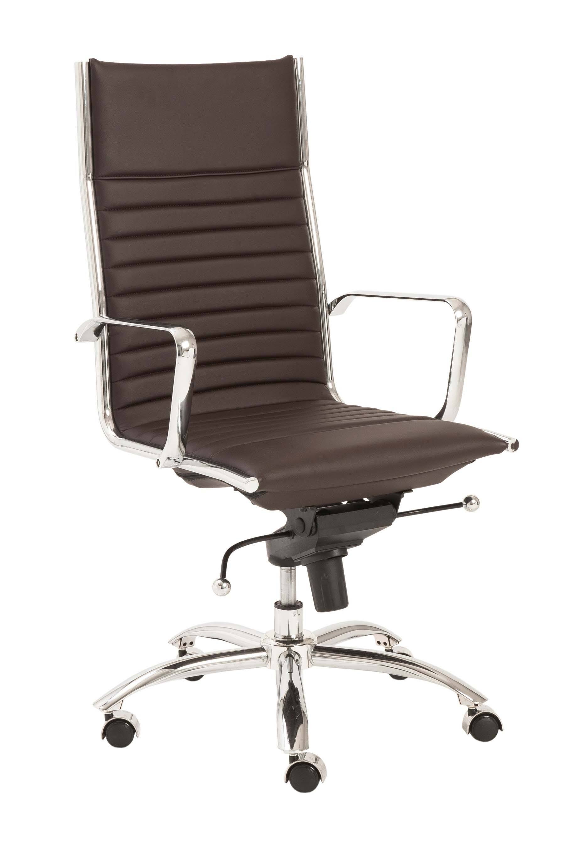Euro Style Dirk High Back Office Chair Brown WXF02