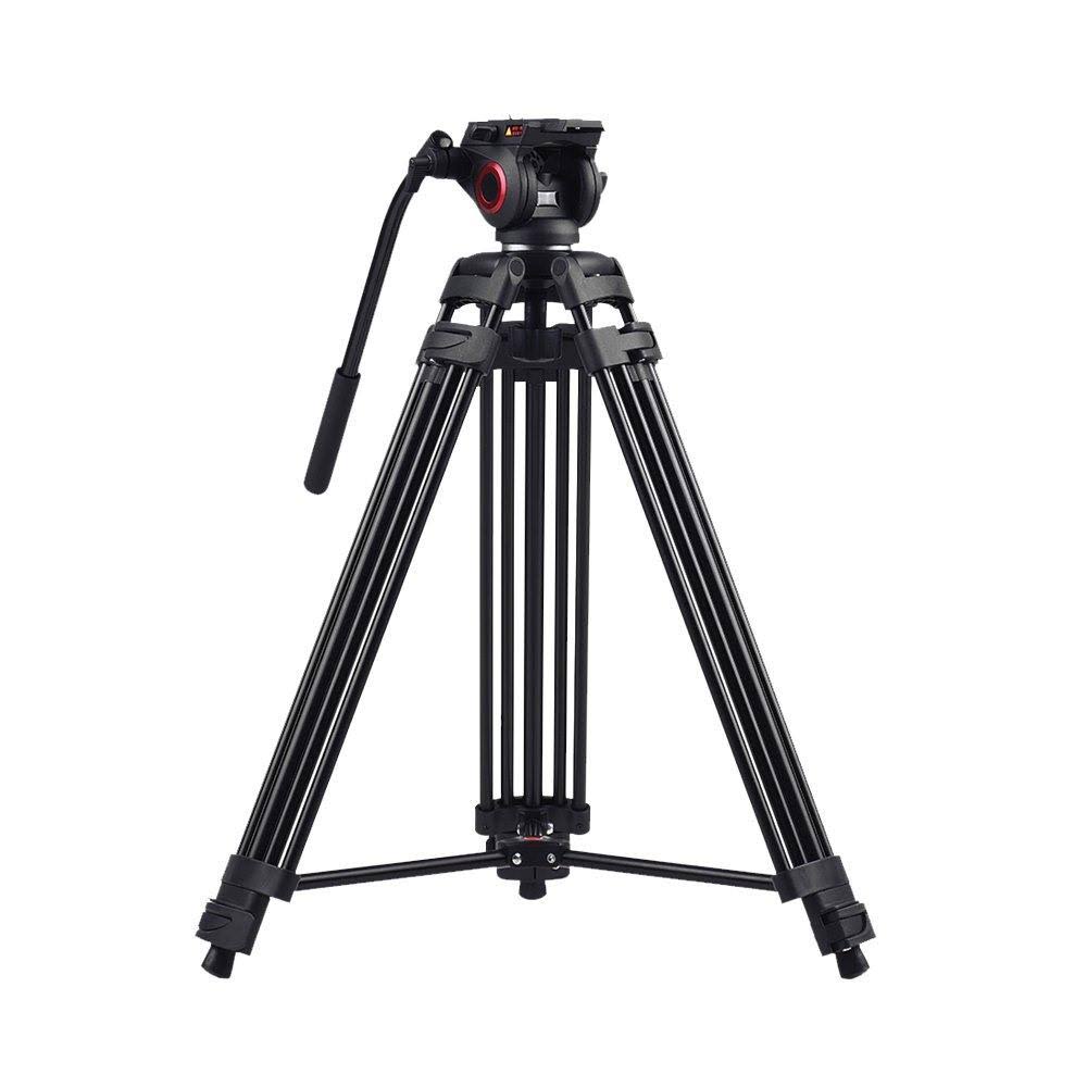 miliboo MTT601A Heavy Duty Aluminum Video Tripod with Middle Spreader