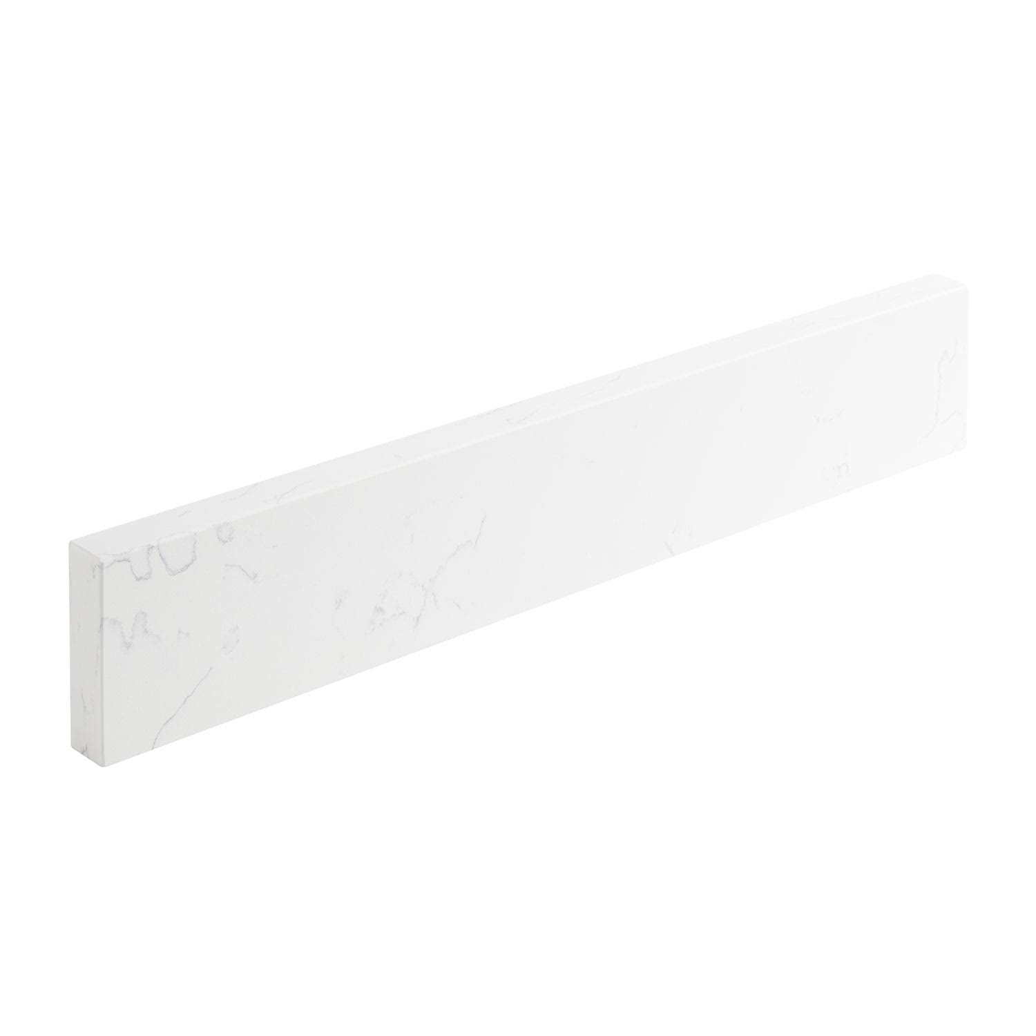 61x22 3cm Quartz Vanity Backsplash - Feathered White | Signature ...