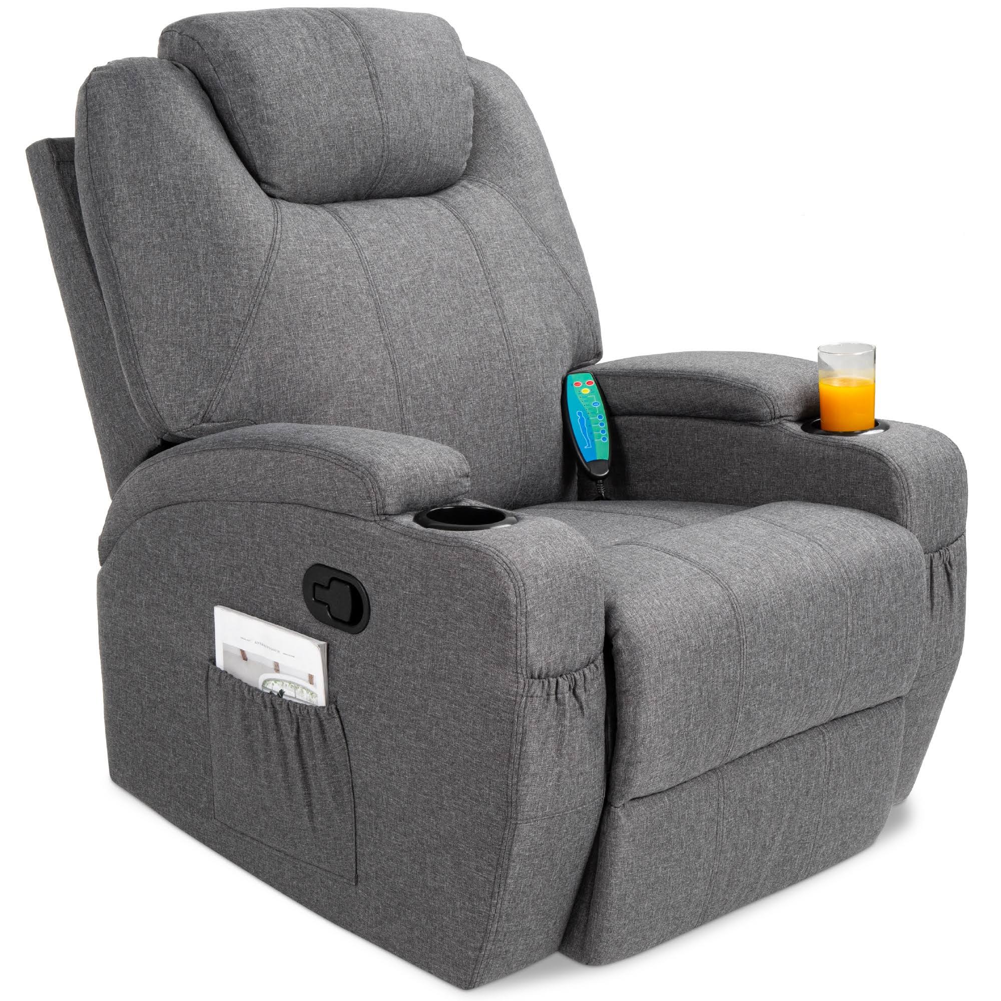 Best Choice Products Executive Swivel Massage Recliner Chair w/ Remote