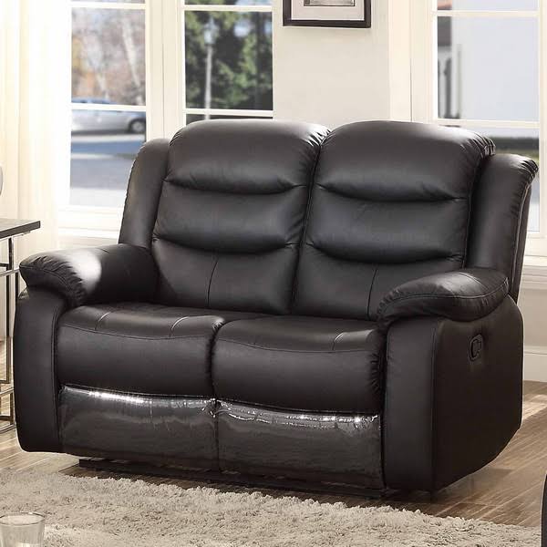 AC Pacific Bennett Black Reclining Loveseat - WXF-02