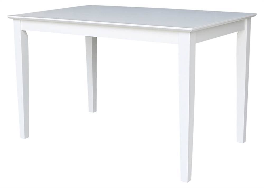 Solid Wood 30 x 48 Dining Height Table White - International Concepts ...