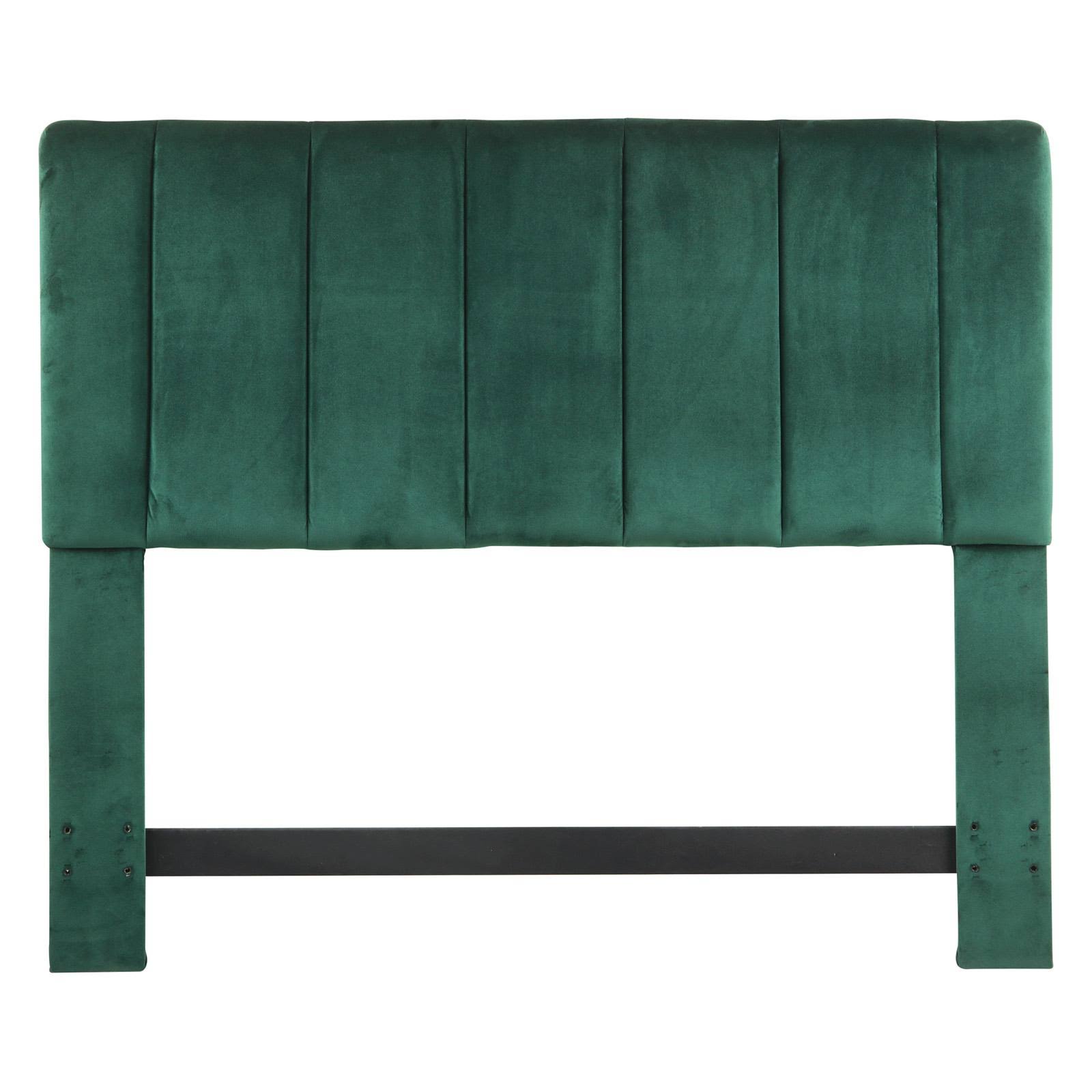 Chic Home Uriella Green Velvet Vertical Striped King Headboard WXF02