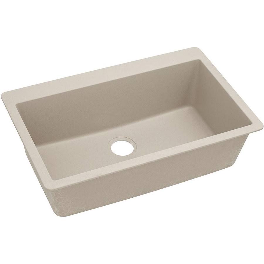 Elkay Quartz Classic ELGR13322PT0 Putty Single Bowl Top Mount Sink WXF02