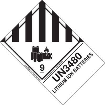 UN3480 Lithium Ion Batteries Label, Extended, 500ct Roll - WXF-02