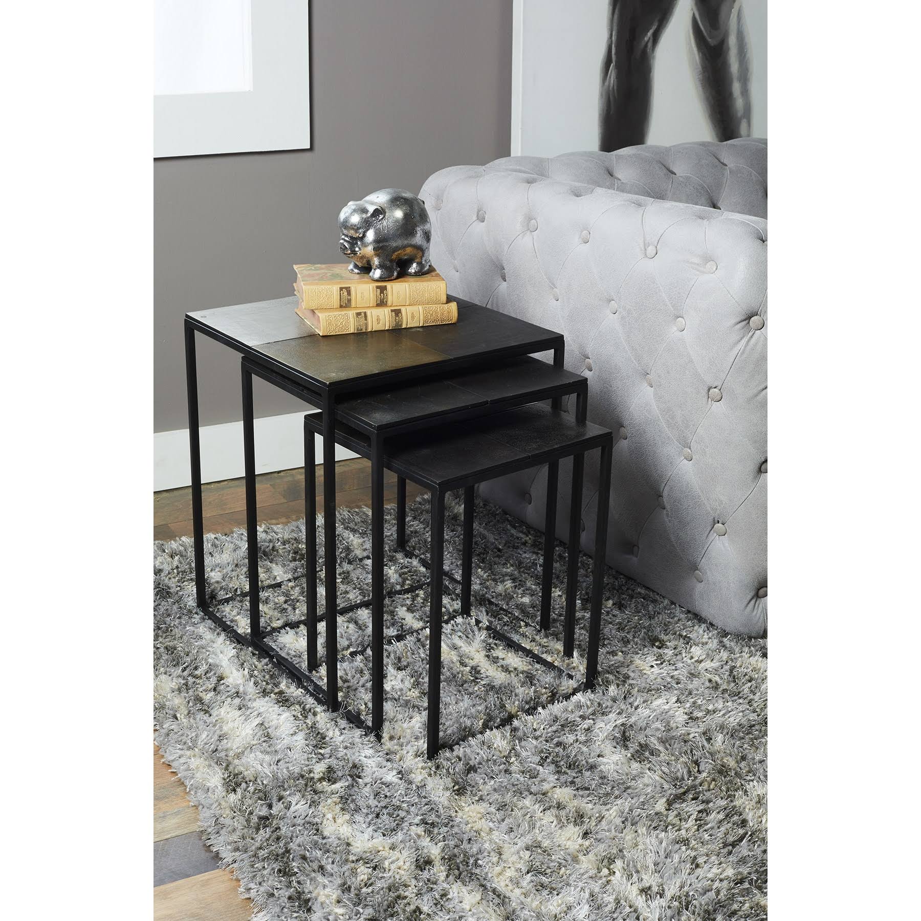 Hip Vintage Four Square Nesting Tables WXF02