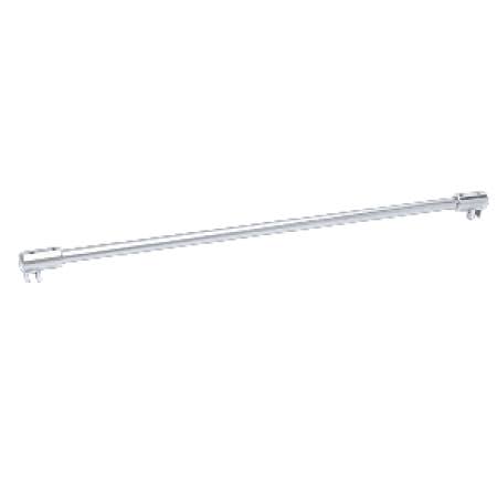 CRL Chrome Frameless Shower Door Fixed Panel Support Bar - Wall-to-Glass Bar For 3/8" To 1/2" Thick Glass
