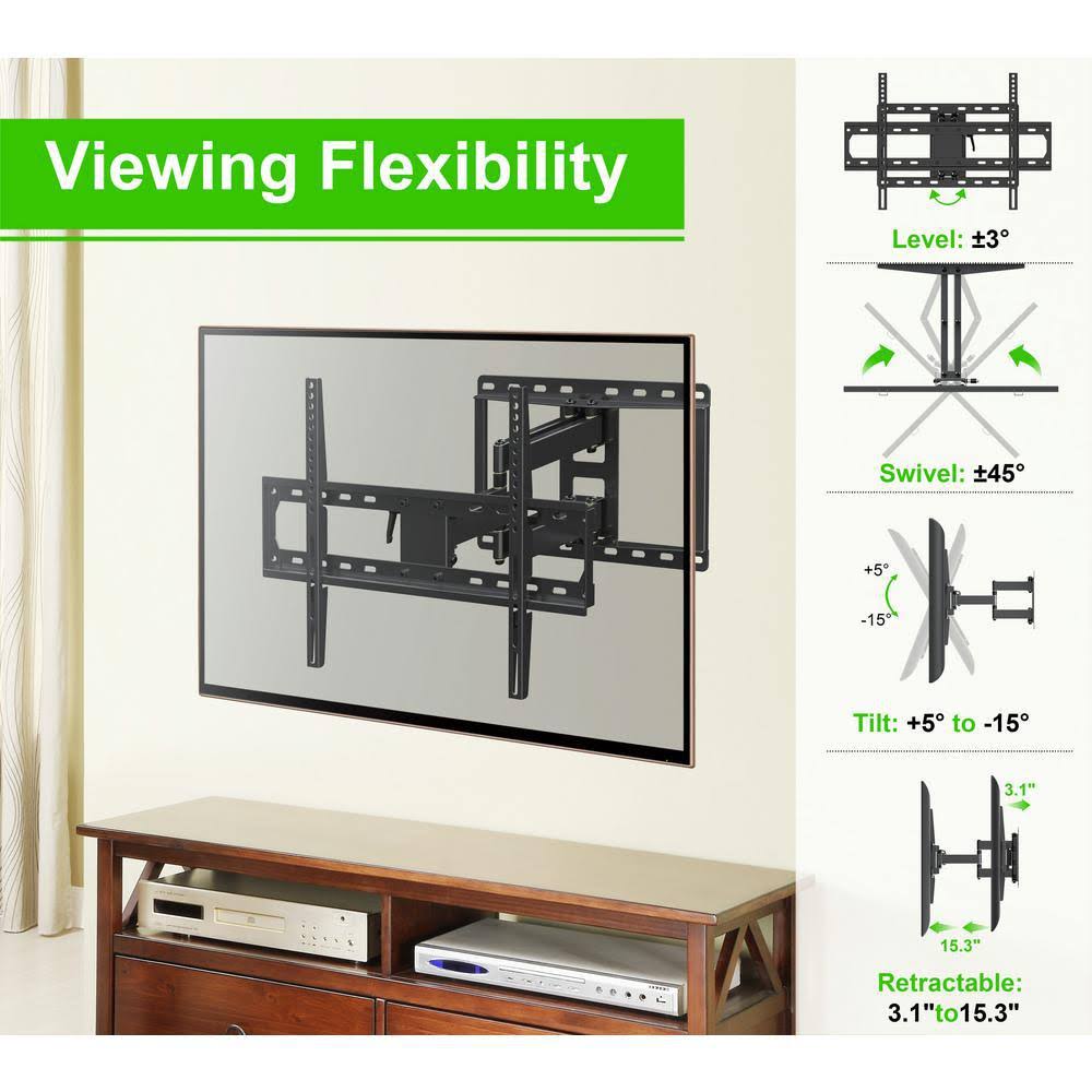 Commercial Electric Full Motion TV Wall Mount for 26 in. 90 in. TVs