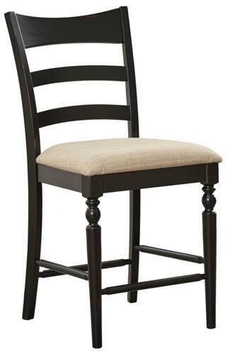 Eci Black Counter Stool with Upholstered Seat - WXF-02