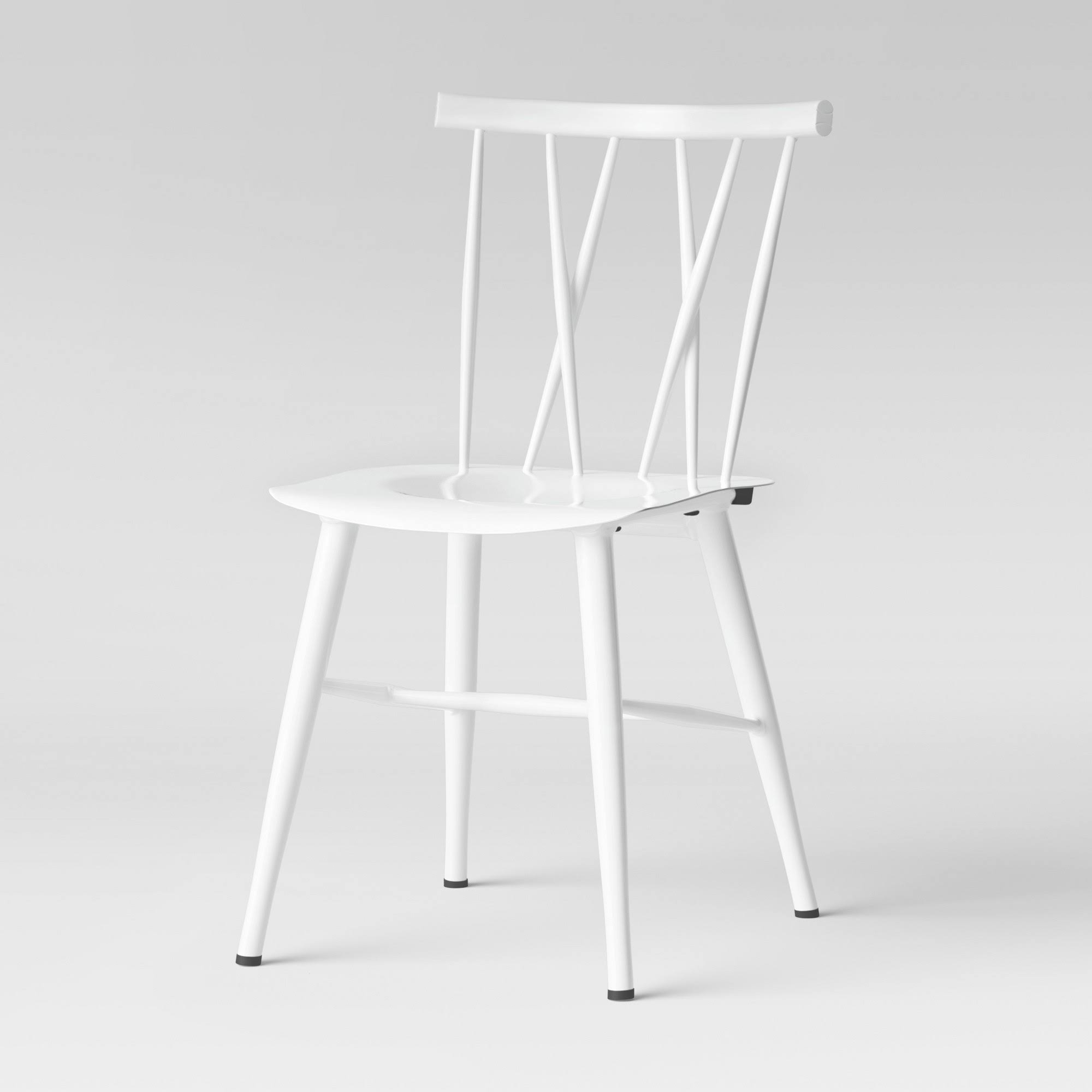 Set of 2 Becket Metal x Back Dining Chair White Project 62 WXF02