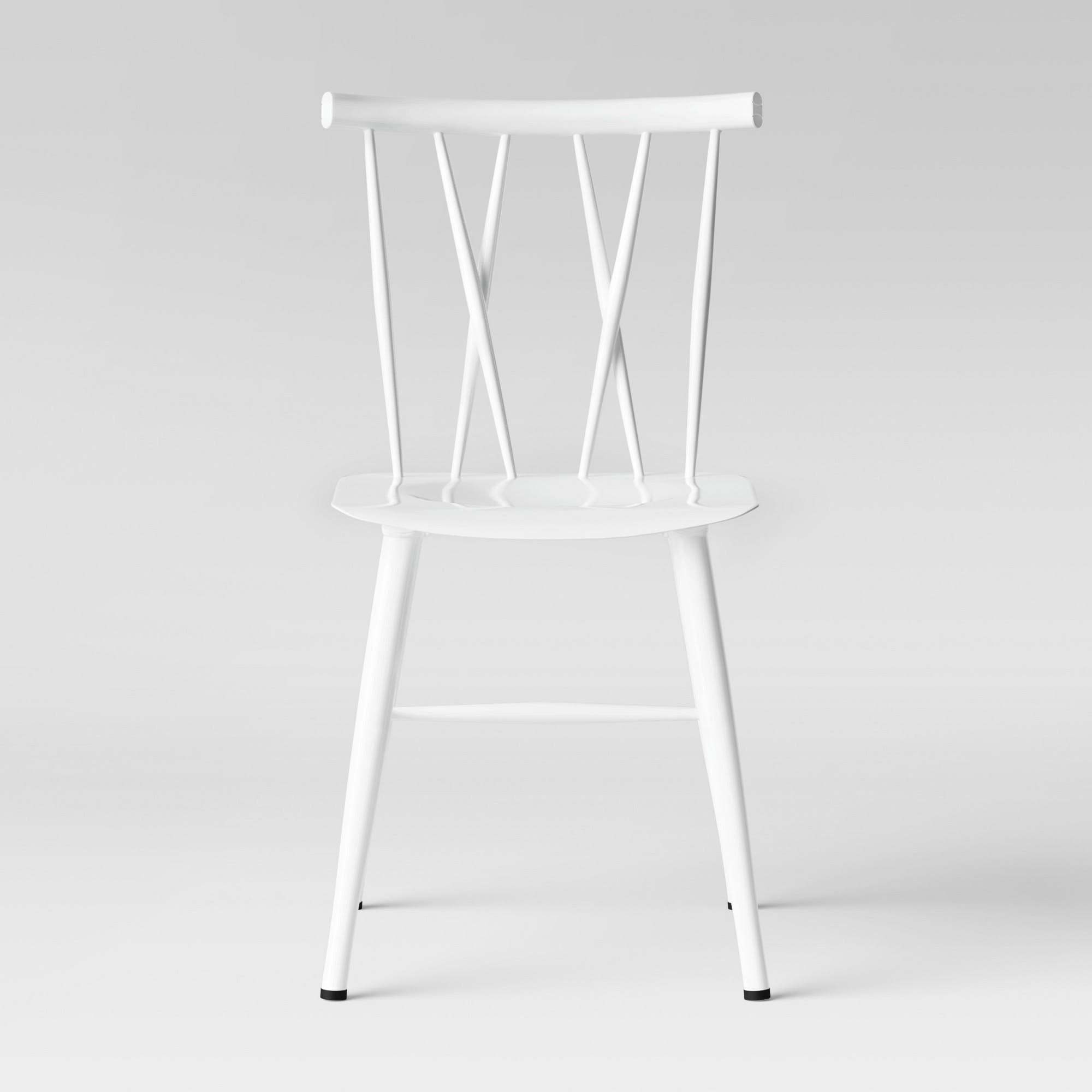 Set of 2 Becket Metal x Back Dining Chair White Project 62 WXF02